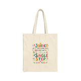 Lao Tzu Quote Tote Bag — Inspirational Canvas Bag — Colorful Literary Gift — Front view — Photo 1