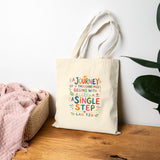 Lao Tzu Quote Tote Bag — Inspirational Canvas Bag — Colorful Literary Gift — Product view — Photo 13