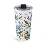 Let Kindness Travel Far 20oz Tumbler, Botanical Inspirational Quote Gift, Insulated Stainless Steel Travel Cup — Back view — Photo 2