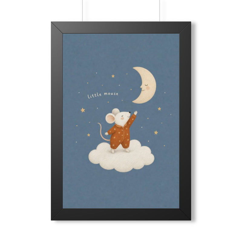 Little Mouse Moon and Cloud Framed Nursery Wall Art, Storybook Kids Room Decor, 16x24 20x30 Poster — 6ad86f55a3b65b75ca0e58b2_69668_124096_front