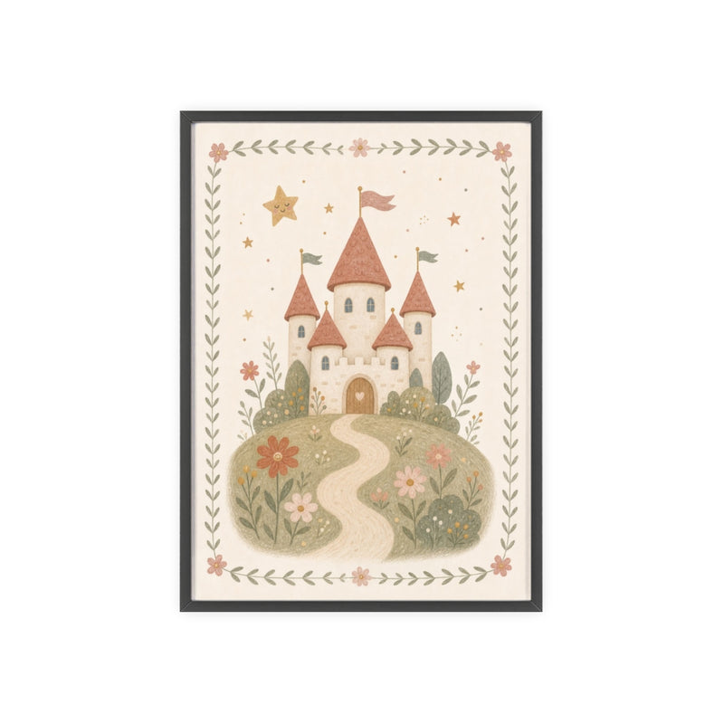Magic Castle Framed Nursery Poster, Storybook Kids Room Wall Art, A4 A3 Size — 6ad866d2bc601941bd09f8d3_96250_80279_front