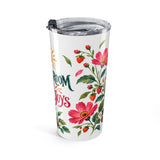 Make Room For Little Joys 20oz Tumbler, Botanical Inspirational Quote Gift, Insulated Stainless Steel Travel Cup — 6ad87196533917771e060fe6_44519_868_right