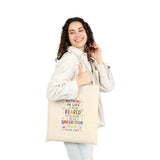 Marie Curie Quote Tote Bag — Inspirational Canvas Bag — Colorful Literary Gift — Product view — Photo 7