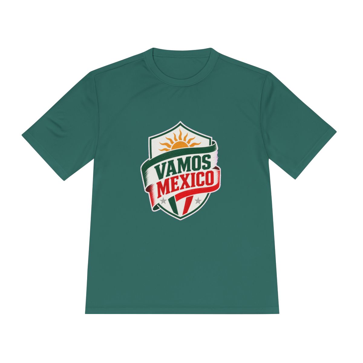 Mexico Soccer T Shirt, Vamos Mexico Tee, World Football Fan Shirt, Moisture Wicking Sport Tee — Front view — Photo 1
