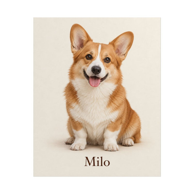 Official product preview — personalized pet photo example