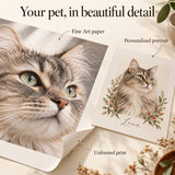 Material guide — illustrative pet portrait examples