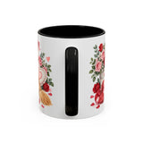 Valentine's Day Golden Retriever Mug, Golden Love, Cute Animal Lover Gift, Watercolor Ceramic Coffee Cup, 11oz 15oz — 11oz / Black — back