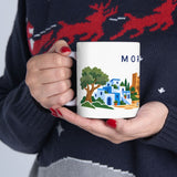 Morocco Travel Souvenir Mug — Kasbah & Blue City — Soccer Fan Gift — White Ceramic 11oz 15oz — Product view — Photo 13