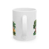 Morocco Travel Souvenir Mug — Kasbah & Blue City — Soccer Fan Gift — White Ceramic 11oz 15oz — Back view — Photo 3