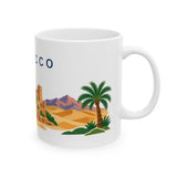Morocco Travel Souvenir Mug — Kasbah & Blue City — Soccer Fan Gift — White Ceramic 11oz 15oz — Right view — Photo 5