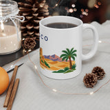 Morocco Travel Souvenir Mug — Kasbah & Blue City — Soccer Fan Gift — White Ceramic 11oz 15oz — Product view — Photo 6