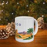 Morocco Travel Souvenir Mug — Kasbah & Blue City — Soccer Fan Gift — White Ceramic 11oz 15oz — Product view — Photo 11