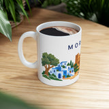 Morocco Travel Souvenir Mug — Kasbah & Blue City — Soccer Fan Gift — White Ceramic 11oz 15oz — Product view — Photo 10