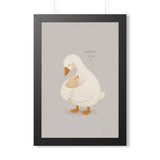 Mother Goose and Baby Framed Nursery Poster | Storybook Wall Art | Kids Room Decor | Black Walnut White Frame | 16x24 20x30 — 6ad86fbb75bf325e530b93db_69668_124096_front