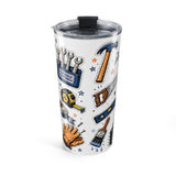 Mr Fix It 20oz Tumbler — Father's Day Gift for Dad — Insulated Stainless Steel Travel Cup — Back view — Photo 2