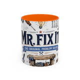 Mr Fix It Coffee Mug — Father's Day Gift for Dad — Accent Color Ceramic 11oz 15oz — Front view — Photo 11