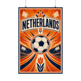 Netherlands Soccer Fan Art Poster — Matte Vertical Poster — World Cup 2026 Wall Decor — Front view — Photo 1