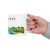 Netherlands Travel Souvenir Mug — Windmill & Canal — Soccer Fan Gift — White Ceramic 11oz 15oz — Product view — Photo 14