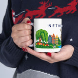 Netherlands Travel Souvenir Mug — Windmill & Canal — Soccer Fan Gift — White Ceramic 11oz 15oz — Product view — Photo 13