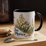 New Mexico State Bird and Flower Mug, Watercolor Botanical Coffee Cup, Nature Lover Gift, 11oz 15oz Accent Mug — 11oz / Black — context-1