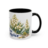 New Mexico State Bird and Flower Mug, Watercolor Botanical Coffee Cup, Nature Lover Gift, 11oz 15oz Accent Mug — 11oz / Black — right
