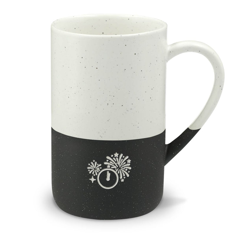 New Year Engraved Mug, New Year Midnight, 13oz Speckled Ceramic Coffee Cup, Holiday Gift — 6ad8745062c6e142010d4cae_396993_146295_front
