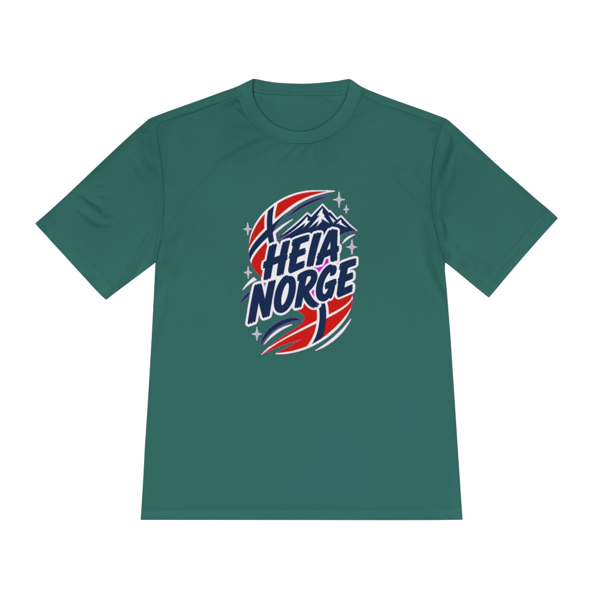 Norway Soccer T Shirt, Heia Norge Tee, World Football Fan Shirt, Moisture Wicking Sport Tee — Front view — Photo 1