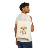 Nothing In Excess Tote Bag — Ancient Wisdom Quote Canvas Bag — Colorful Philosophy Gift — Product view — Photo 3