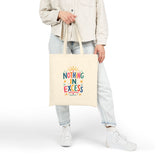 Nothing In Excess Tote Bag — Ancient Wisdom Quote Canvas Bag — Colorful Philosophy Gift — Product view — Photo 9