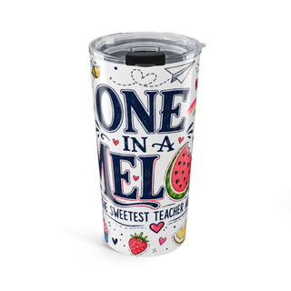 One in a Melon 20oz Tumbler | Sweetest Teacher Appreciation Gift | Insulated Stainless Steel Travel Cup — 6ad871d575bf325e530b96b7_44519_849_front