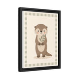 Otter Branch Framed Nursery Canvas, Storybook Kids Room Wall Art, 12x16 18x24 — 6ad866b1bc601941bd09f8b9_88292_103735_side