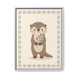 Otter Branch Framed Nursery Canvas, Storybook Kids Room Wall Art, 12x16 18x24 — 6ad866b1bc601941bd09f8b9_107257_103277_front