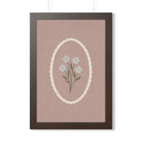Oval Blue Flowers Framed Nursery Wall Art, Storybook Kids Room Decor, 16x24 20x30 Poster — 6ad86f58931ebbf89508eb0f_69675_124146_front