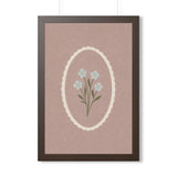 Oval Blue Flowers Framed Nursery Wall Art, Storybook Kids Room Decor, 16x24 20x30 Poster — 6ad86f58931ebbf89508eb0f_69676_124148_front