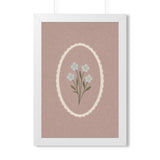 Oval Blue Flowers Framed Nursery Wall Art, Storybook Kids Room Decor, 16x24 20x30 Poster — 6ad86f58931ebbf89508eb0f_69682_124156_front