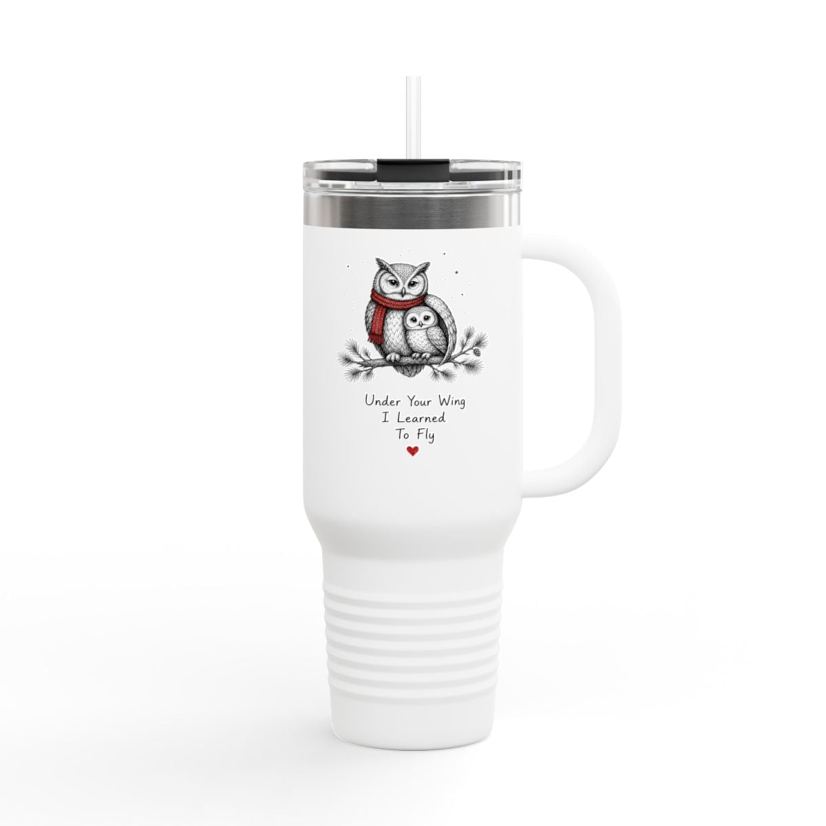 Owl Mom 40oz Tumbler | Under Your Wing Mother's Day Gift | Insulated Travel Mug — 6ad87424533917771e0612da_107788_105557_right