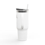 Papa Bear Dad 40oz Tumbler — Father's Day Gift — Insulated Stainless Steel Travel Mug for Dad — Back view — Photo 3