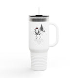 Papa Bear Dad 40oz Tumbler — Father's Day Gift — Insulated Stainless Steel Travel Mug for Dad — Right view — Photo 1