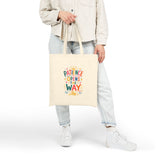 Patience Opens The Way Tote Bag — Ancient Wisdom Quote Canvas Bag — Colorful Philosophy Gift — Product view — Photo 9
