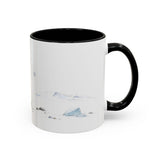 Penguin Chick Accent Mug | Watercolor Nature Coffee Cup | 11oz 15oz Winter Wildlife Gift — 11oz / Black — right