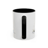 Penguin Chick Accent Mug | Watercolor Nature Coffee Cup | 11oz 15oz Winter Wildlife Gift — 11oz / Black — back