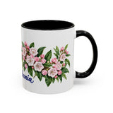 Pennsylvania State Bird and Flower Mug, Watercolor Botanical Coffee Cup, Nature Lover Gift, 11oz 15oz Accent Mug — 11oz / Black — right