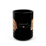 Personalized Always Close Friendship Black Mug — Two Names — 15oz — personalized example, official product view 9