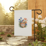 Personalized Bluebird Garden Family Name Banner — 12 × 18 — 12'' × 18'' — personalized example, official product view 4