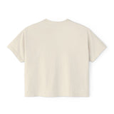 Personalized Books & Cornflower Name Book Club Boxy Tee — L / Ivory, S / Ivory, 2XL / Ivory, M / Ivory, XL / Ivory — personalized example, official product view 2