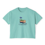 Personalized Books & Cornflower Name Book Club Boxy Tee — XL / Chalky Mint, L / Chalky Mint, 2XL / Chalky Mint, S / Chalky Mint, M / Chalky Mint — personalized example, official product view 15