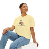 Personalized Books & Cornflower Name Book Club Boxy Tee — 2XL / Butter, S / Butter, L / Butter, M / Butter, XL / Butter — personalized example, official product view 12