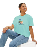 Personalized Books & Cornflower Name Book Club Boxy Tee — XL / Chalky Mint, L / Chalky Mint, 2XL / Chalky Mint, S / Chalky Mint, M / Chalky Mint — personalized example, official product view 19
