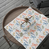 Personalized Bows & Daisies Name Wrapping Paper — 30 x 36 in — 30" x 36" / Glossy — personalized example, official product view 10