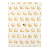 Personalized Bunny Moon Baby Name Jersey Blanket — 30" × 40" / White — personalized example, official product view 1
